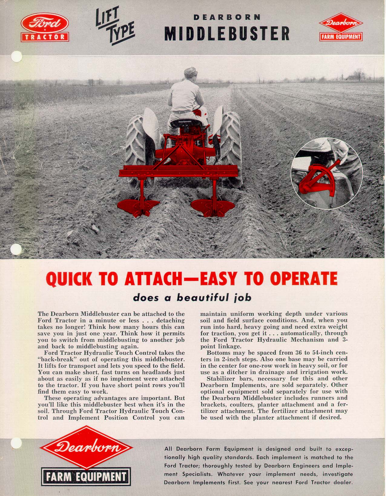 Dearborn Middlebuster dealer info brochure